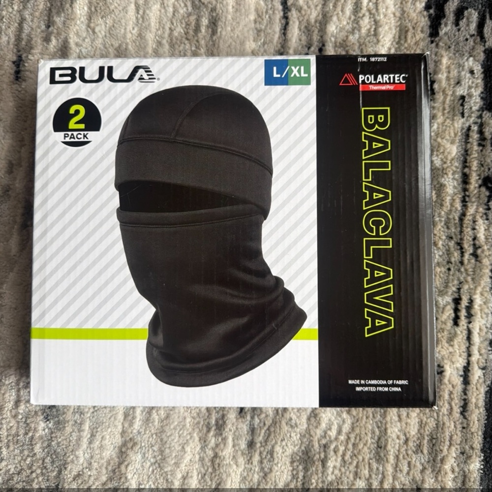 BULA Polartec Thermal Pro Balaclava – 2 Pack (Size L/XL)